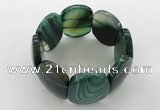 CGB3496 7.5 inches 30*40mm oval agate gemstone bracelets