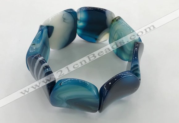 CGB3506 7.5 inches 30*40mm oval agate bracelets wholesale