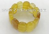 CGB3510 7.5 inches 18*30mm faceted oval agate bracelets