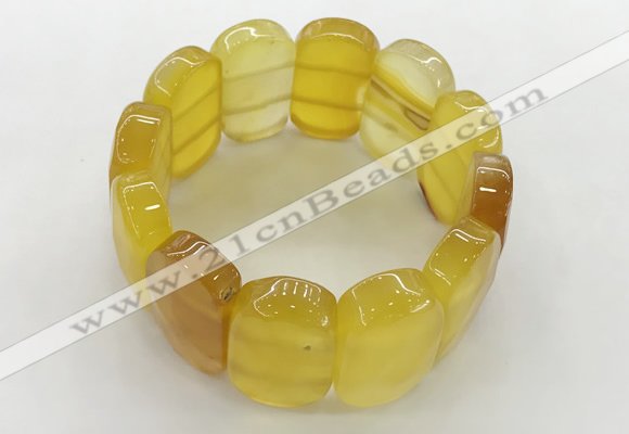 CGB3510 7.5 inches 18*30mm faceted oval agate bracelets