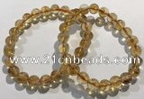 CGB4023 7.5 inches 8mm round citrine beaded bracelets wholesale