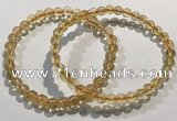 CGB4027 7.5 inches 6mm round citrine beaded bracelets wholesale