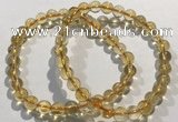 CGB4028 7.5 inches 7mm round citrine beaded bracelets wholesale