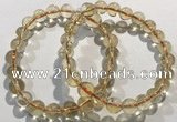 CGB4029 7.5 inches 8mm round citrine beaded bracelets wholesale