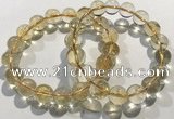 CGB4031 7.5 inches 10mm round citrine beaded bracelets wholesale