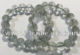 CGB4044 7.5 inches 11mm round green phantom quartz beaded bracelets