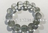 CGB4049 7.5 inches 17mm round green phantom quartz beaded bracelets