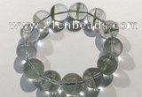 CGB4050 7.5 inches 18mm round green phantom quartz beaded bracelets