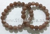 CGB4061 7.5 inches 10mm round sunstone beaded bracelets