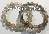 CGB4080 7.5 inches 11mm round golden rutilated quartz beaded bracelets