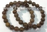 CGB4095 7.5 inches 10mm round rutilated quartz beaded bracelets