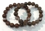 CGB4097 7.5 inches 12mm round rutilated quartz beaded bracelets