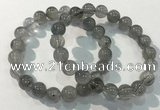 CGB4104 7.5 inches 10mm round rutilated quartz beaded bracelets