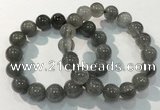 CGB4106 7.5 inches 13mm round rutilated quartz beaded bracelets