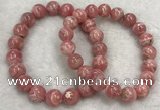 CGB4119 7.5 inches 9.5mm - 10mm round rhodochrosite beaded bracelets