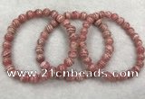 CGB4122 7.5 inches 7mm - 7.5mm round rhodochrosite beaded bracelets