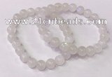 CGB4501 7.5 inches 9mm - 10mm round white moonstone beaded bracelets