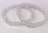 CGB4505 7.5 inches 7mm - 8mm round white moonstone beaded bracelets