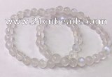 CGB4509 7.5 inches 7mm round white moonstone beaded bracelets