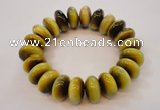 CGB451 8.5 inches 10*19mm rondelle yellow tiger eye gemstone bracelet wholesale