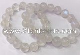 CGB4514 7.5 inches 12mm round white moonstone beaded bracelets