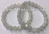 CGB4516 7.5 inches 8mm round white moonstone beaded bracelets