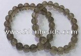 CGB4521 7.5 inches 8mm round grey moonstone beaded bracelets