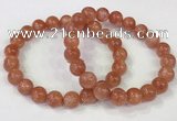 CGB4534 7.5 inches 10mm round golden sunstone beaded bracelets