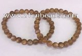 CGB4548 7.5 inches 7mm round sunstone beaded bracelets