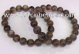 CGB4570 7.5 inches 10mm round black sunstone beaded bracelets