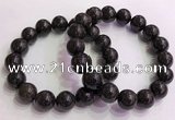 CGB4579 7.5 inches 14mm round black sunstone beaded bracelets