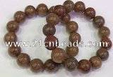 CGB4604 13mm - 14mm round golden rutilated quartz beaded bracelets