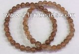 CGB4612 6mm - 7mm round golden rutilated quartz beaded bracelets