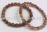 CGB4619 6mm - 7mm round golden rutilated quartz beaded bracelets