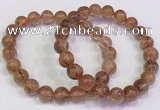 CGB4620 8mm - 9mm round golden rutilated quartz beaded bracelets