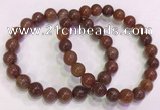 CGB4626 8mm - 9mm round red rutilated quartz beaded bracelets