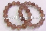 CGB4631 11mm - 12mm round red rutilated quartz beaded bracelets