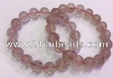 CGB4634 12mm - 13mm round red rutilated quartz beaded bracelets