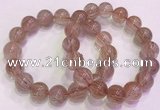 CGB4635 13mm - 14mm round red rutilated quartz beaded bracelets