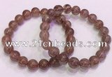 CGB4642 10mm round red rutilated quartz beaded bracelets