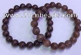 CGB4646 9mm - 10mm round red rutilated quartz beaded bracelets