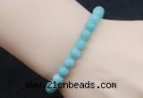 CGB5065 6mm, 8mm round amazonite gemstone beads stretchy bracelets