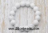 CGB5364 10mm, 12mm round white howlite beads stretchy bracelets