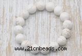 CGB5365 10mm, 12mm round white howlite turquoise beads stretchy bracelets