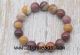 CGB5387 10mm, 12mm round mookaite beads stretchy bracelets