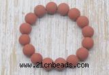 CGB5511 10mm, 12mm round matte red jasper beads stretchy bracelets