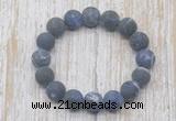 CGB5521 10mm, 12mm round matte sodalite beads stretchy bracelets