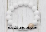 CGB5683 10mm, 12mm candy jade beads with zircon ball charm bracelets