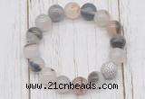 CGB5701 10mm, 12mm montana agate beads with zircon ball charm bracelets