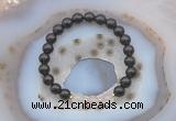 CGB6420 8mm round smoky quartz & rose quartz beaded bracelets